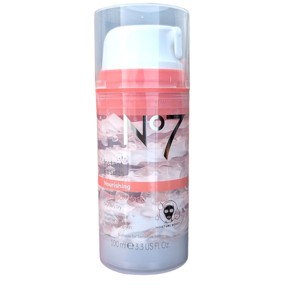 No7 Instant Results Nourishing Hydration Mask 3.3 fl oz Very Dry Skin Moisturize